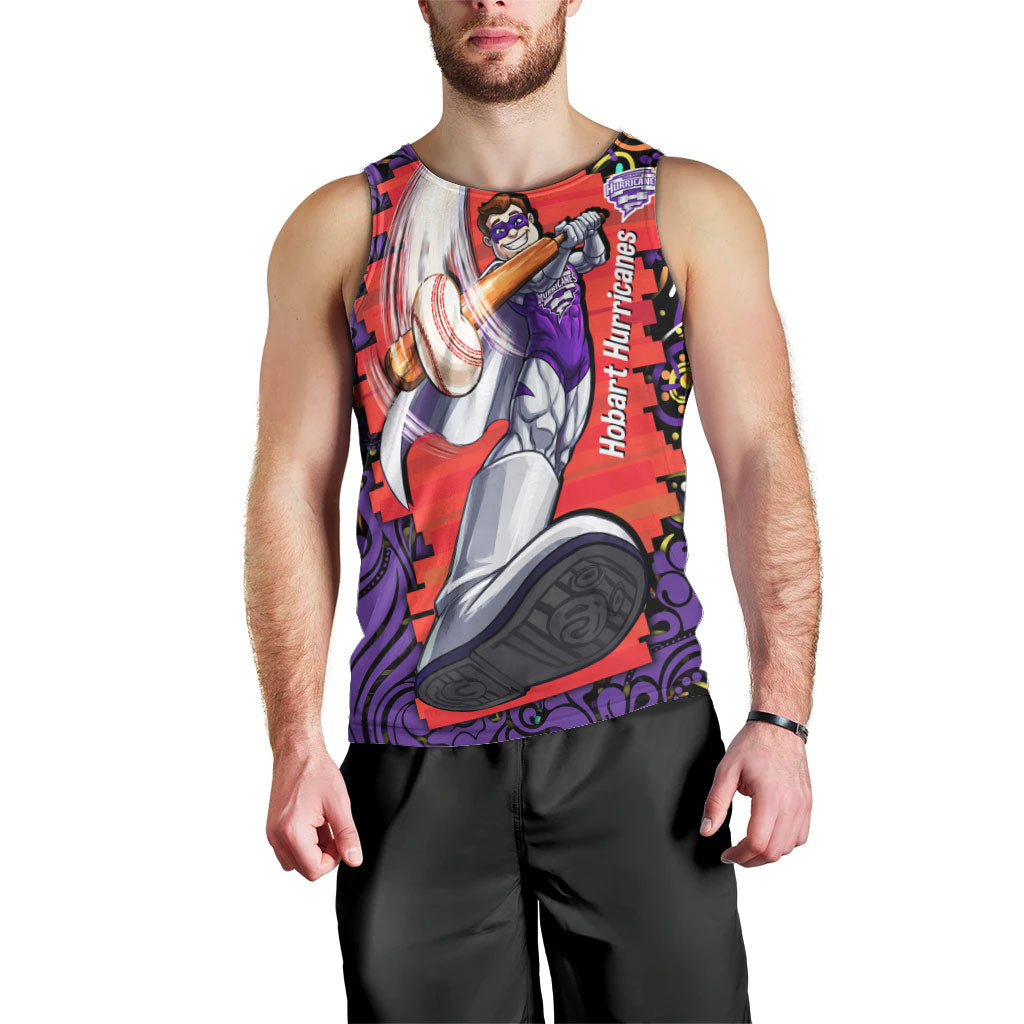 Personalized Hobart Hurricanes Cricket Men Tank Top Hippie Psychedelic Pattern Vibrant Mandala Art Style