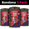 Personalized Hobart Hurricanes Cricket Neck Gaiter Hippie Psychedelic Pattern Vibrant Mandala Art Style