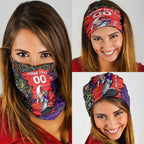 Personalized Hobart Hurricanes Cricket Neck Gaiter Hippie Psychedelic Pattern Vibrant Mandala Art Style