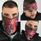 Personalized Hobart Hurricanes Cricket Neck Gaiter Hippie Psychedelic Pattern Vibrant Mandala Art Style
