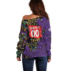 Personalized Hobart Hurricanes Cricket Off Shoulder Sweater Hippie Psychedelic Pattern Vibrant Mandala Art Style
