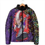 Personalized Hobart Hurricanes Cricket Padded Jacket Hippie Psychedelic Pattern Vibrant Mandala Art Style