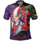 Personalized Hobart Hurricanes Cricket Polo Shirt Hippie Psychedelic Pattern Vibrant Mandala Art Style
