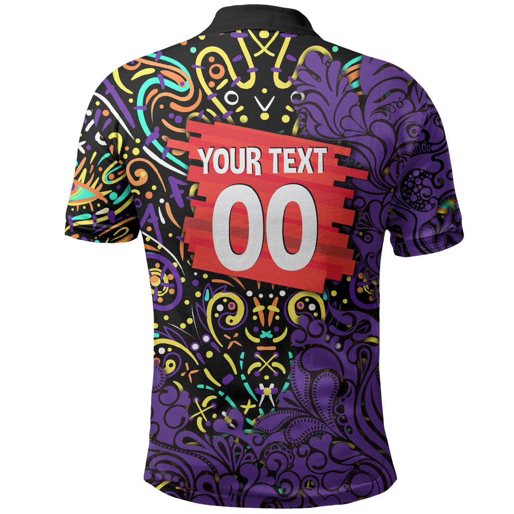 Personalized Hobart Hurricanes Cricket Polo Shirt Hippie Psychedelic Pattern Vibrant Mandala Art Style