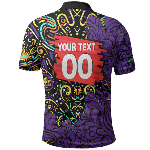 Personalized Hobart Hurricanes Cricket Polo Shirt Hippie Psychedelic Pattern Vibrant Mandala Art Style