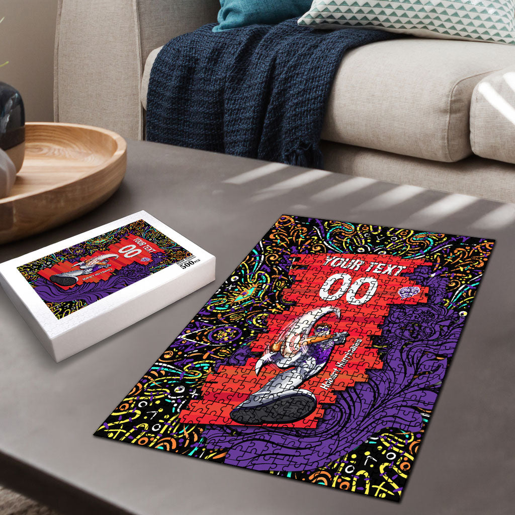 Personalized Hobart Hurricanes Cricket Puzzle Hippie Psychedelic Pattern Vibrant Mandala Art Style