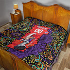 Personalized Hobart Hurricanes Cricket Quilt Hippie Psychedelic Pattern Vibrant Mandala Art Style