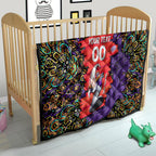 Personalized Hobart Hurricanes Cricket Quilt Hippie Psychedelic Pattern Vibrant Mandala Art Style