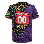 Personalized Hobart Hurricanes Cricket Rugby Jersey Hippie Psychedelic Pattern Vibrant Mandala Art Style