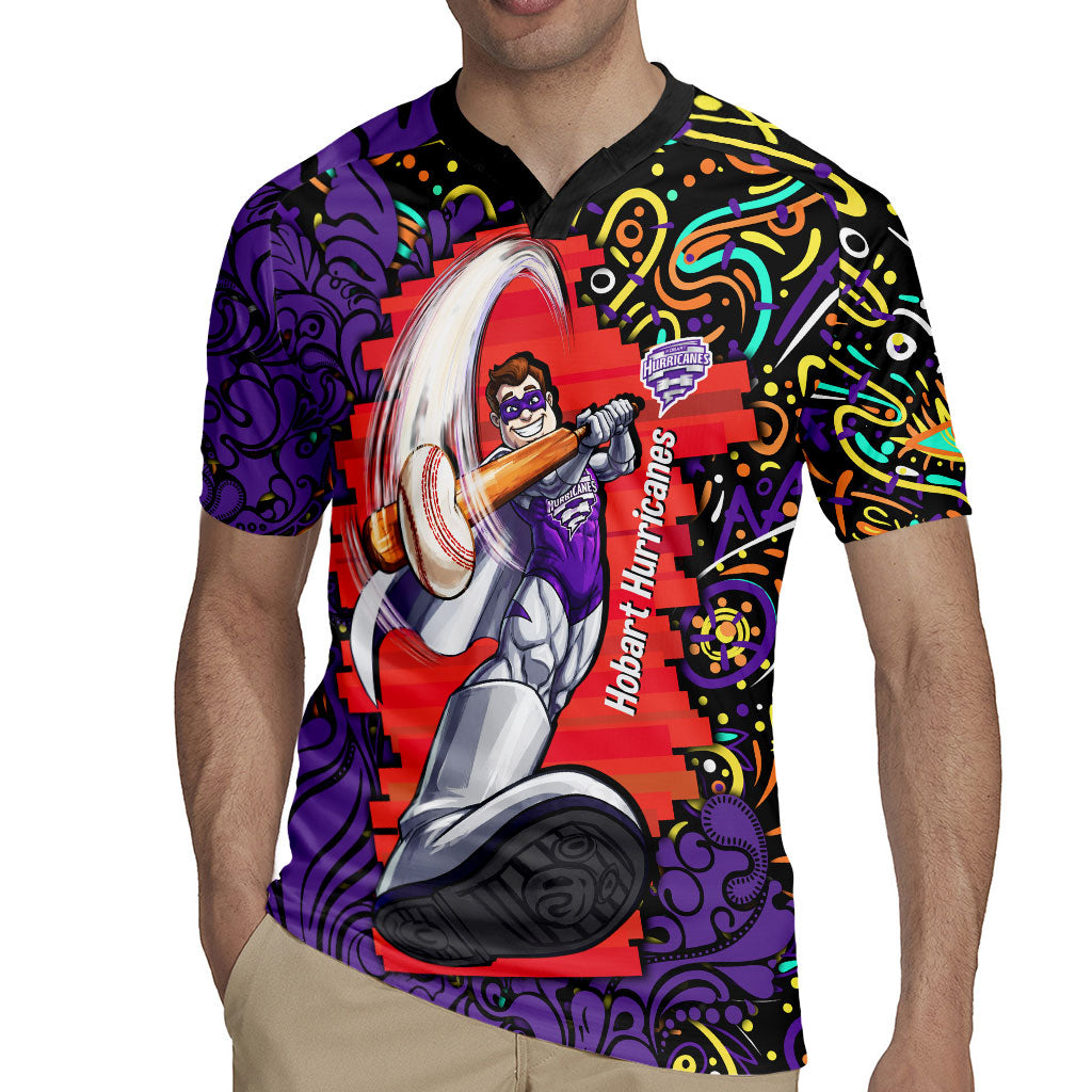 Personalized Hobart Hurricanes Cricket Rugby Jersey Hippie Psychedelic Pattern Vibrant Mandala Art Style
