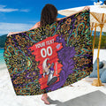 Personalized Hobart Hurricanes Cricket Sarong Hippie Psychedelic Pattern Vibrant Mandala Art Style
