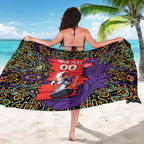 Personalized Hobart Hurricanes Cricket Sarong Hippie Psychedelic Pattern Vibrant Mandala Art Style