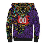 Personalized Hobart Hurricanes Cricket Sherpa Hoodie Hippie Psychedelic Pattern Vibrant Mandala Art Style