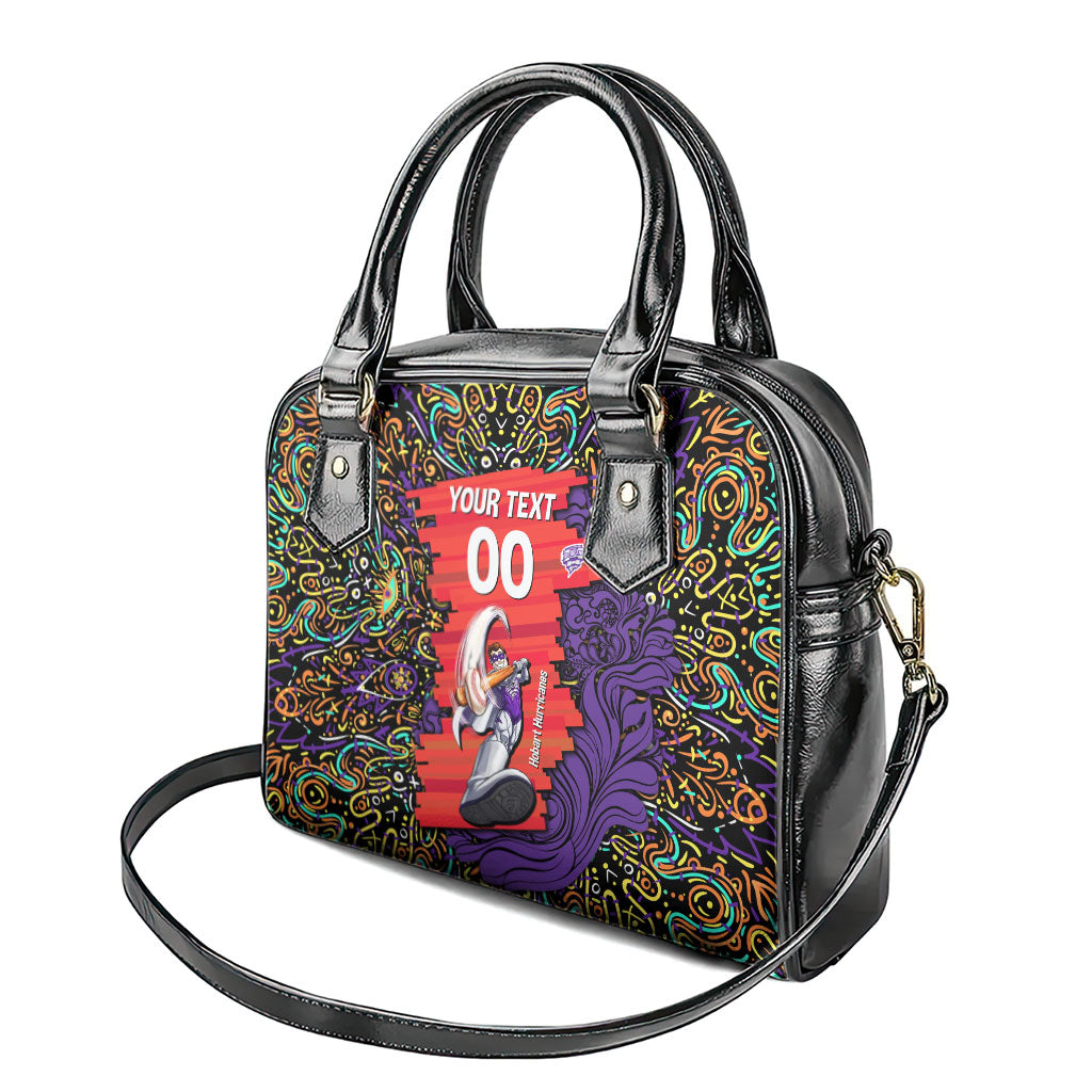 Personalized Hobart Hurricanes Cricket Shoulder Handbag Hippie Psychedelic Pattern Vibrant Mandala Art Style