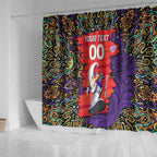 Personalized Hobart Hurricanes Cricket Shower Curtain Hippie Psychedelic Pattern Vibrant Mandala Art Style