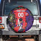 Personalized Hobart Hurricanes Cricket Spare Tire Cover Hippie Psychedelic Pattern Vibrant Mandala Art Style