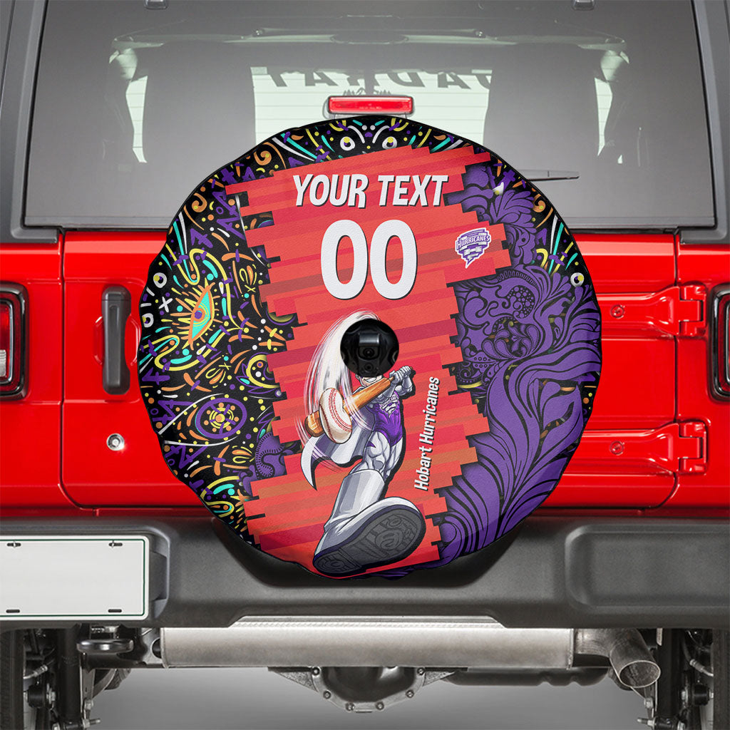 Personalized Hobart Hurricanes Cricket Spare Tire Cover Hippie Psychedelic Pattern Vibrant Mandala Art Style