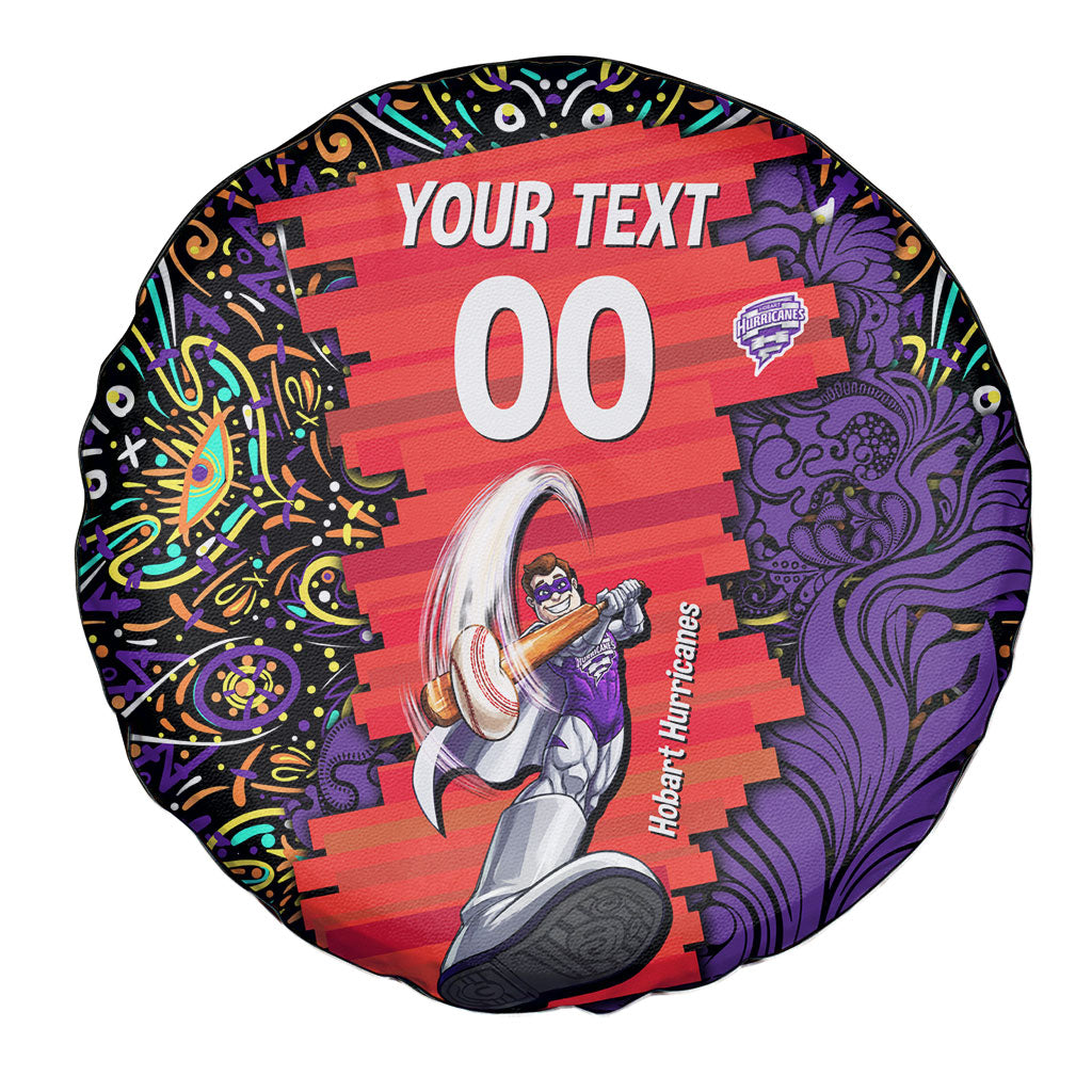 Personalized Hobart Hurricanes Cricket Spare Tire Cover Hippie Psychedelic Pattern Vibrant Mandala Art Style