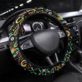 Hobart Hurricanes Cricket Steering Wheel Cover Hippie Psychedelic Pattern Vibrant Mandala Art Style