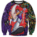 Personalized Hobart Hurricanes Cricket Sweatshirt Hippie Psychedelic Pattern Vibrant Mandala Art Style