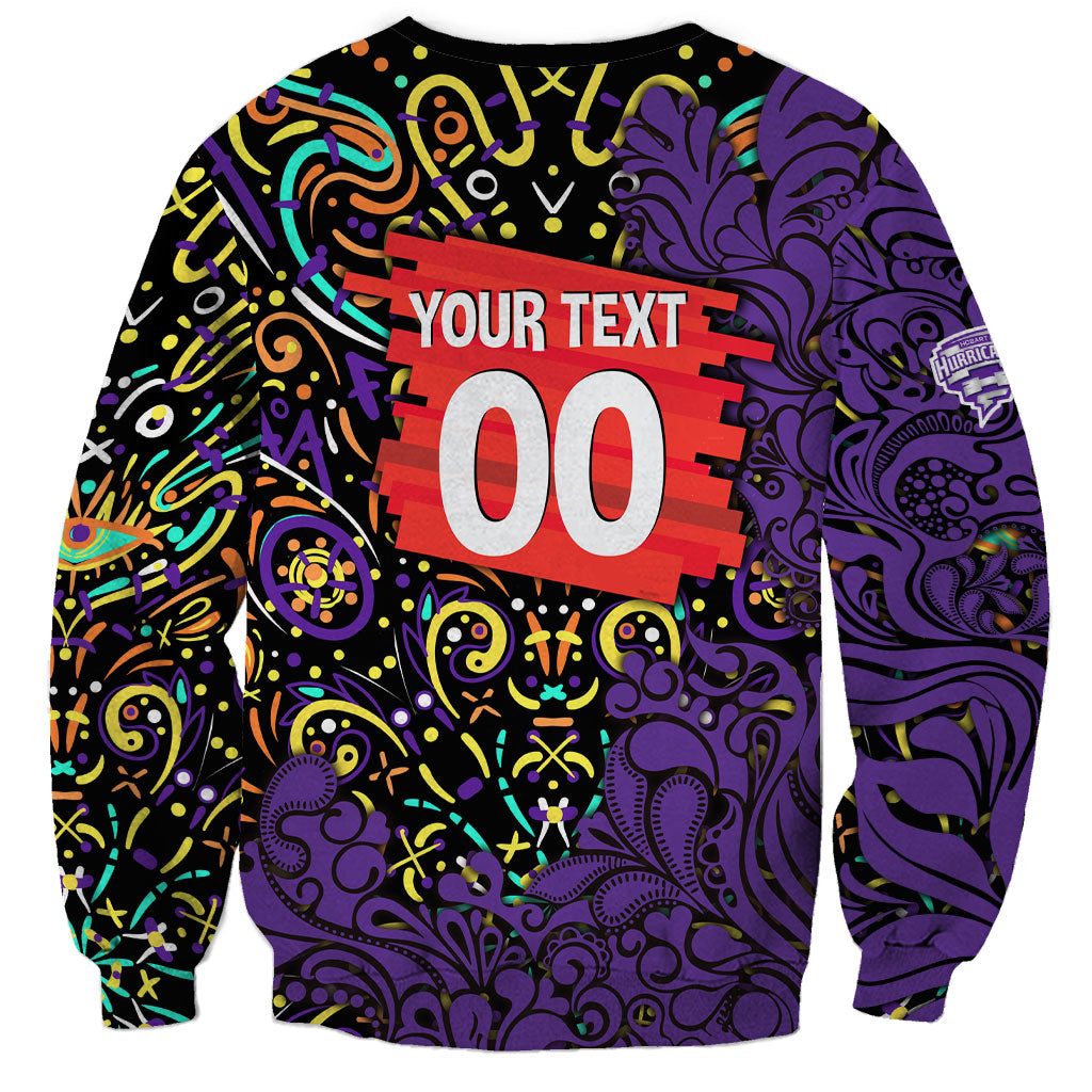 Personalized Hobart Hurricanes Cricket Sweatshirt Hippie Psychedelic Pattern Vibrant Mandala Art Style