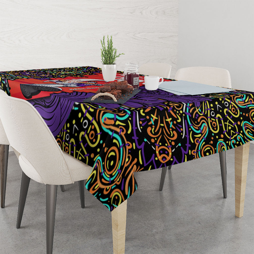 Personalized Hobart Hurricanes Cricket Tablecloth Hippie Psychedelic Pattern Vibrant Mandala Art Style