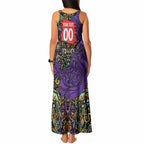 Personalized Hobart Hurricanes Cricket Tank Maxi Dress Hippie Psychedelic Pattern Vibrant Mandala Art Style