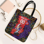 Personalized Hobart Hurricanes Cricket Tote Bag Hippie Psychedelic Pattern Vibrant Mandala Art Style