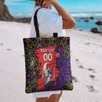Personalized Hobart Hurricanes Cricket Tote Bag Hippie Psychedelic Pattern Vibrant Mandala Art Style