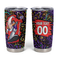Personalized Hobart Hurricanes Cricket Tumbler Cup Hippie Psychedelic Pattern Vibrant Mandala Art Style
