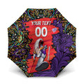 Personalized Hobart Hurricanes Cricket Umbrella Hippie Psychedelic Pattern Vibrant Mandala Art Style