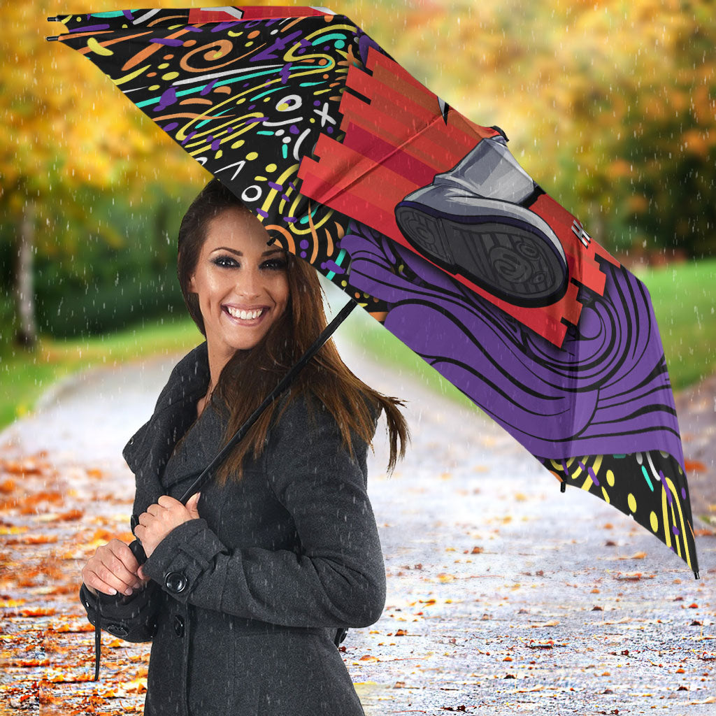 Personalized Hobart Hurricanes Cricket Umbrella Hippie Psychedelic Pattern Vibrant Mandala Art Style