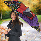 Personalized Hobart Hurricanes Cricket Umbrella Hippie Psychedelic Pattern Vibrant Mandala Art Style