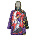 Personalized Hobart Hurricanes Cricket Wearable Blanket Hoodie Hippie Psychedelic Pattern Vibrant Mandala Art Style