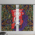 Personalized Hobart Hurricanes Cricket Window Curtain Hippie Psychedelic Pattern Vibrant Mandala Art Style
