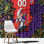 Personalized Hobart Hurricanes Cricket Window Curtain Hippie Psychedelic Pattern Vibrant Mandala Art Style