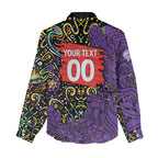 Personalized Hobart Hurricanes Cricket Women Casual Shirt Hippie Psychedelic Pattern Vibrant Mandala Art Style