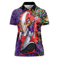 Personalized Hobart Hurricanes Cricket Women Polo Shirt Hippie Psychedelic Pattern Vibrant Mandala Art Style