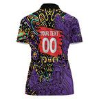 Personalized Hobart Hurricanes Cricket Women Polo Shirt Hippie Psychedelic Pattern Vibrant Mandala Art Style