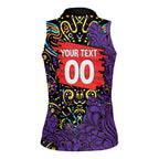 Personalized Hobart Hurricanes Cricket Women Sleeveless Polo Shirt Hippie Psychedelic Pattern Vibrant Mandala Art Style