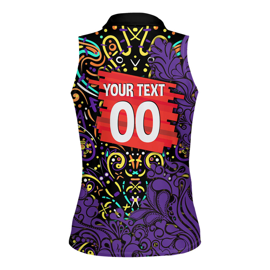 Personalized Hobart Hurricanes Cricket Women Sleeveless Polo Shirt Hippie Psychedelic Pattern Vibrant Mandala Art Style