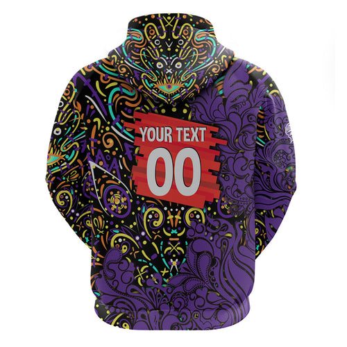 Personalized Hobart Hurricanes Cricket Zip Hoodie Hippie Psychedelic Pattern Vibrant Mandala Art Style