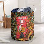 Personalized Perth Scorchers Cricket Laundry Basket Hippie Psychedelic Pattern Vibrant Mandala Art Style