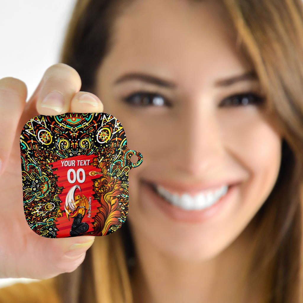 Personalized Perth Scorchers Cricket AirPods Case Hippie Psychedelic Pattern Vibrant Mandala Art Style