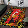 Personalized Perth Scorchers Cricket Area Rug Hippie Psychedelic Pattern Vibrant Mandala Art Style
