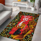 Personalized Perth Scorchers Cricket Area Rug Hippie Psychedelic Pattern Vibrant Mandala Art Style