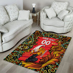 Personalized Perth Scorchers Cricket Area Rug Hippie Psychedelic Pattern Vibrant Mandala Art Style