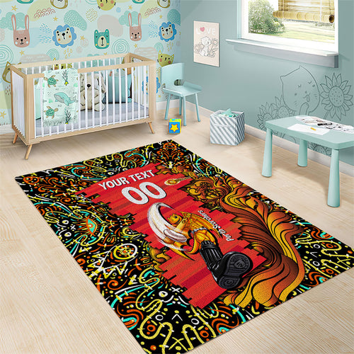 Personalized Perth Scorchers Cricket Area Rug Hippie Psychedelic Pattern Vibrant Mandala Art Style