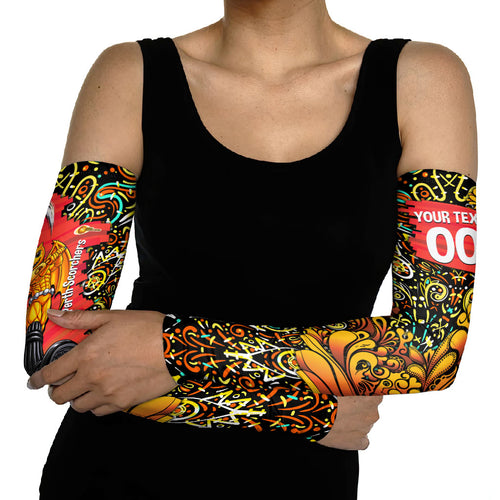 Personalized Perth Scorchers Cricket Arm Sleeves Hippie Psychedelic Pattern Vibrant Mandala Art Style