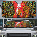 Personalized Perth Scorchers Cricket Auto Sun Shade Hippie Psychedelic Pattern Vibrant Mandala Art Style